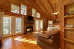 Great Room with Wood Fireplace
